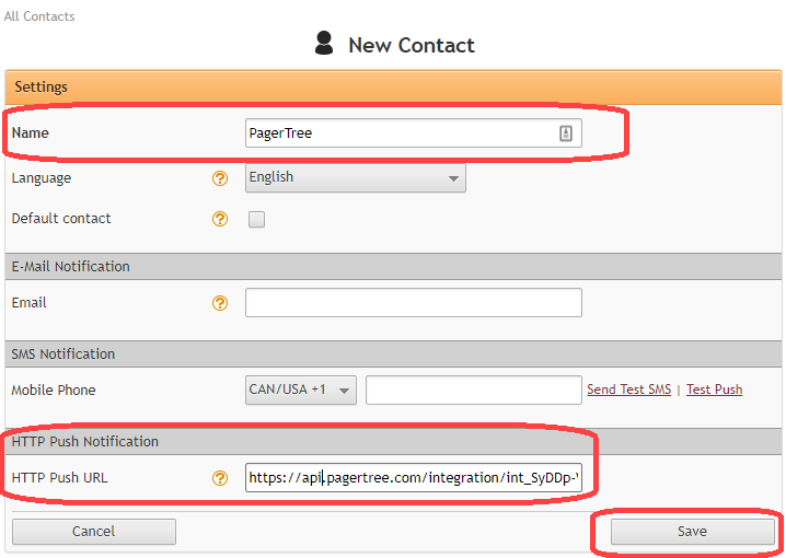 ServerGuard24 pagertree endpoint